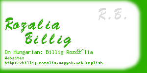 rozalia billig business card